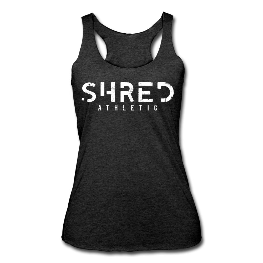 SHRED Tri-Blend Racerback Tank - heather black